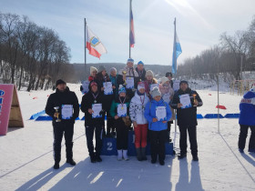 Городские соревнования по лыжным гонкам.